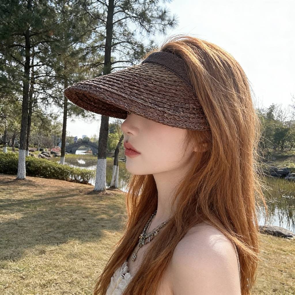 Breathable Raffia Sun Visor