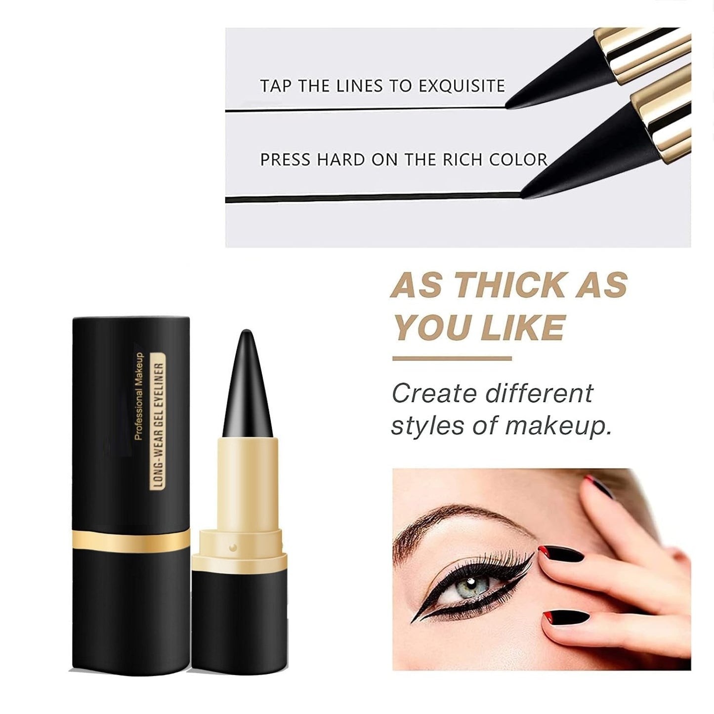 💜LAST DAY - BUY 1 GET 1 FREE JUST $9.49 EACH💜Eyeliner Pen Gel - Quick Drying Formula Eye Liner ✅