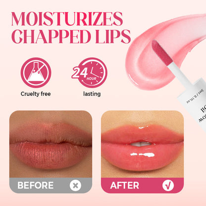 💗LAST DAY - BUY 1 GET 1 FREE💋Get the Perfect Pout✨Tinted Lip Glow Oil & Stain- For Lush, Hydrated Lips with a Natural Glow! 💖