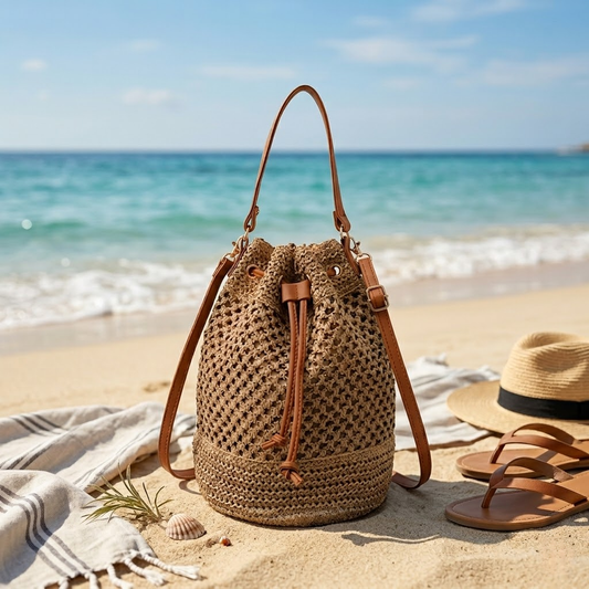 Summer Hollow Woven Straw Bag